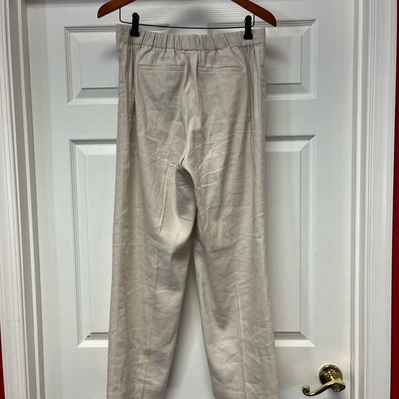J. Jill Linen Stretch Tan Elastic Back Pants sz 10 - Picture 4 of 6